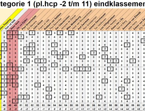 Ringerscore zaterdag finaledag